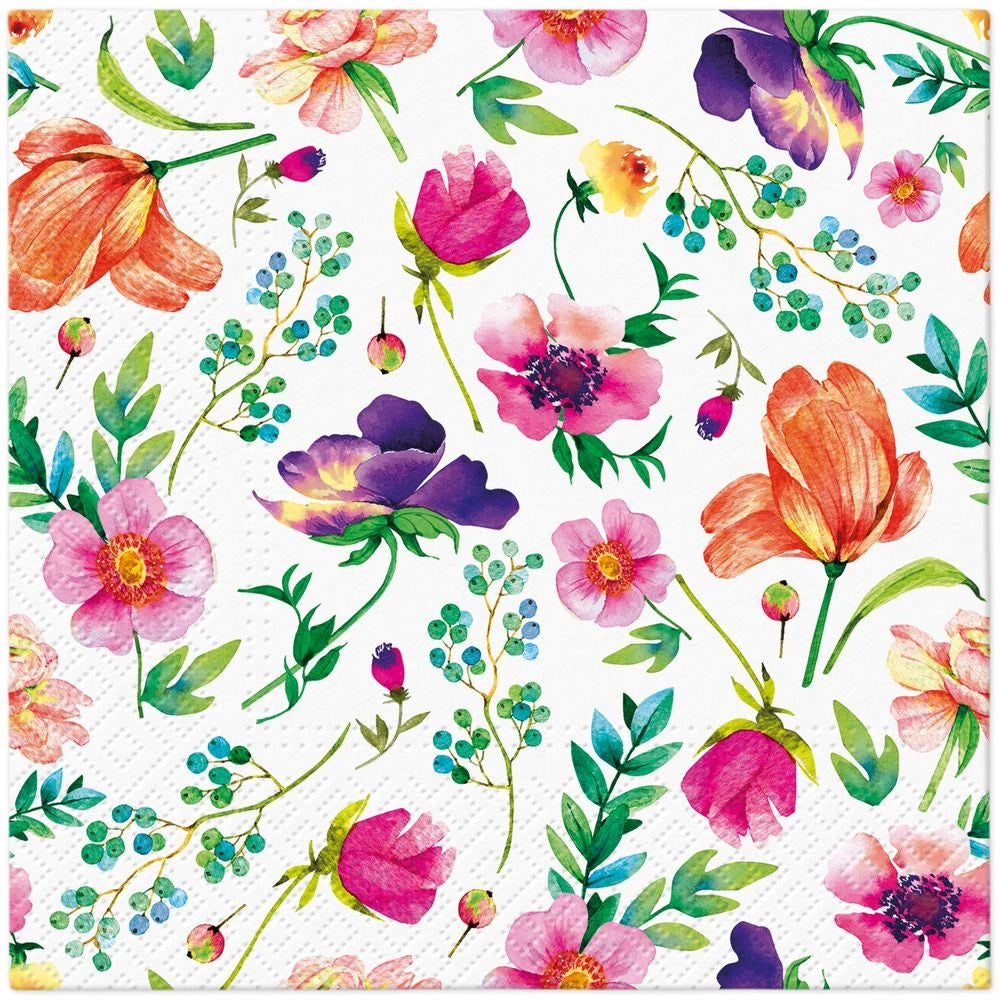 Paw Lunch Napkins 33cm Flower Arrangement