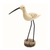 Seagull with Wooden Base Beige