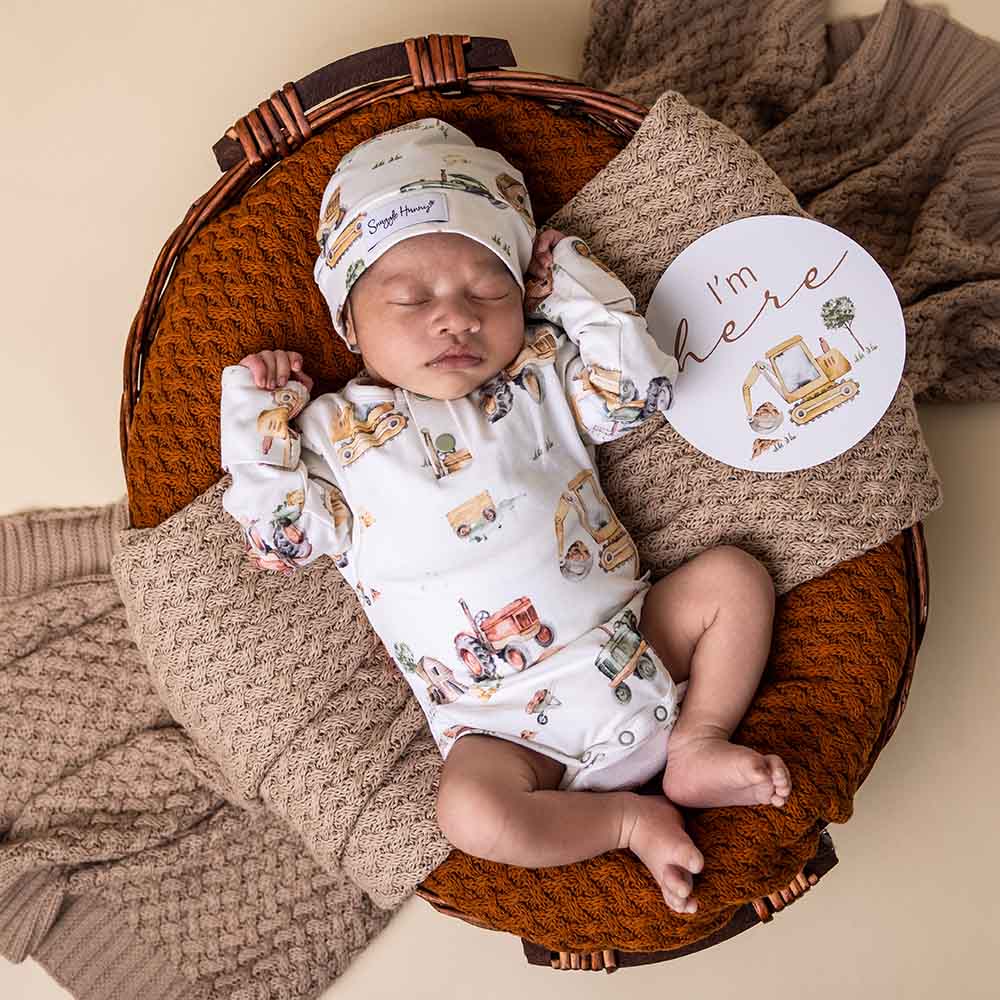 Diggers & Tractors Reversible Milestone Cards