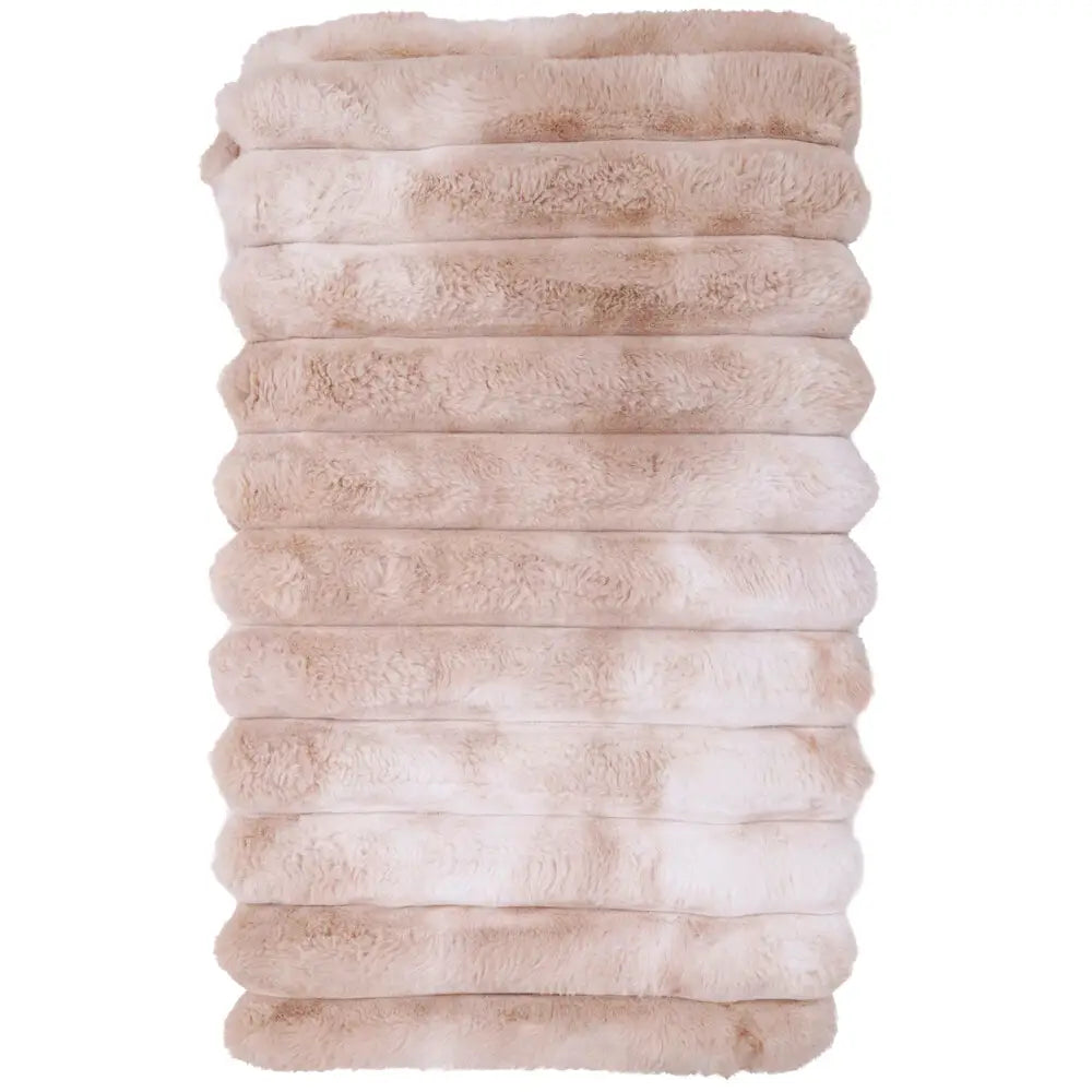 Throw Rug Puffer Faux  Dappled