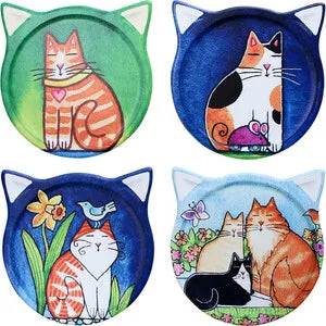 La Vida Coaster Cats Painting Assorted