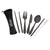 6Pce SS Travelers Cutlery Set Black