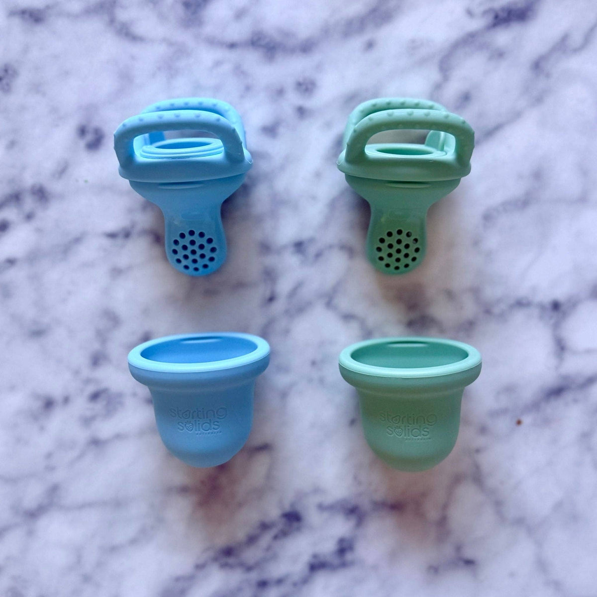 Foodie Teether – Silicone Baby Feeder: Mint Crisp + Blue Lemonade