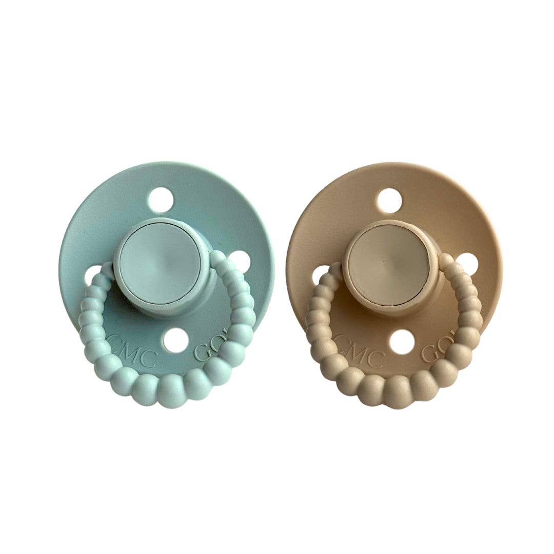 CMC 'Bubble' Dummies Sage + Almond: Size 1
