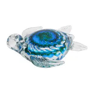 La Vida Turtle With Blue Pattern Shell