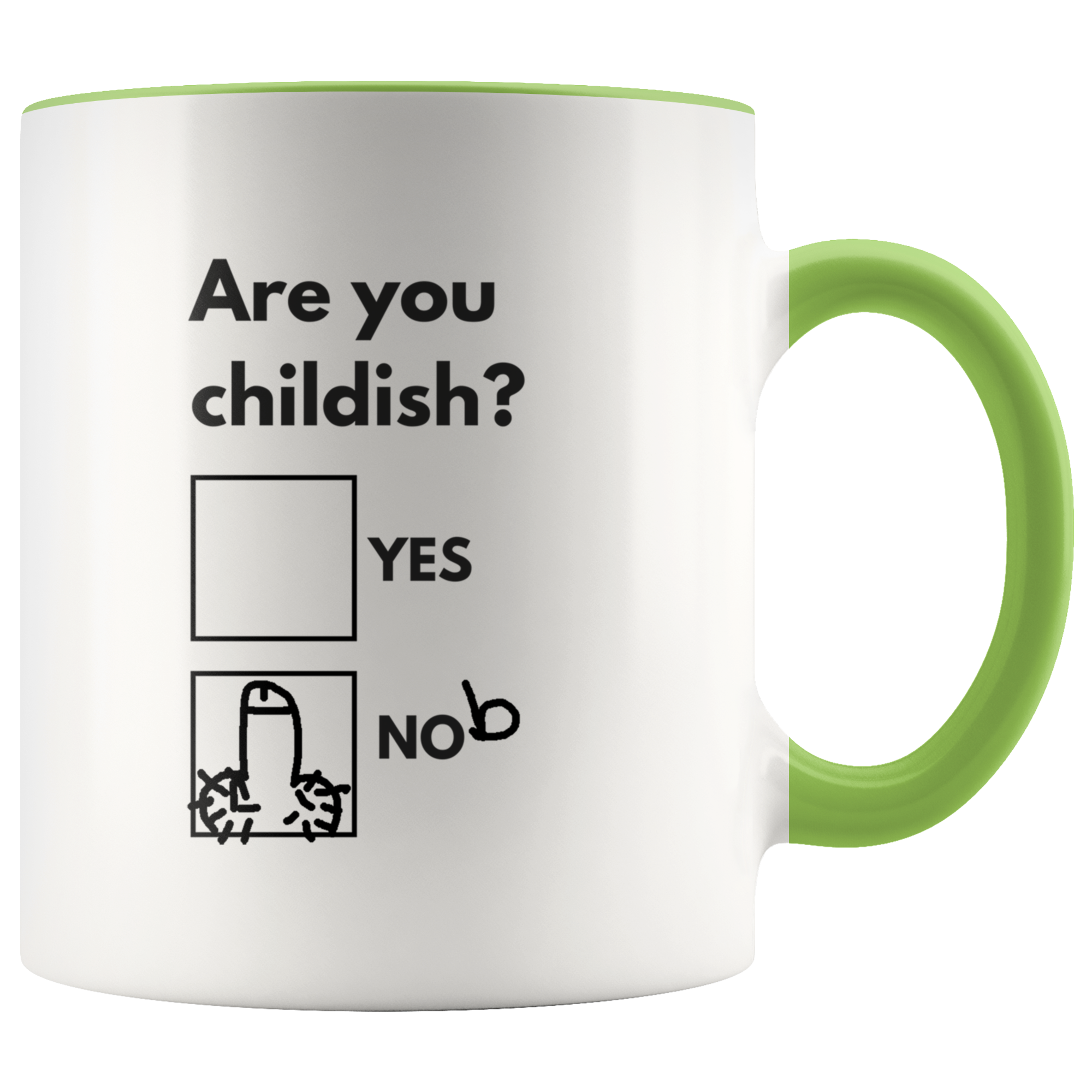 Are You Childish Mug: Black