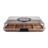 Alfresco Lane Acacia Wood Grazing Platter with Lid 6 Compartments Rectangle
