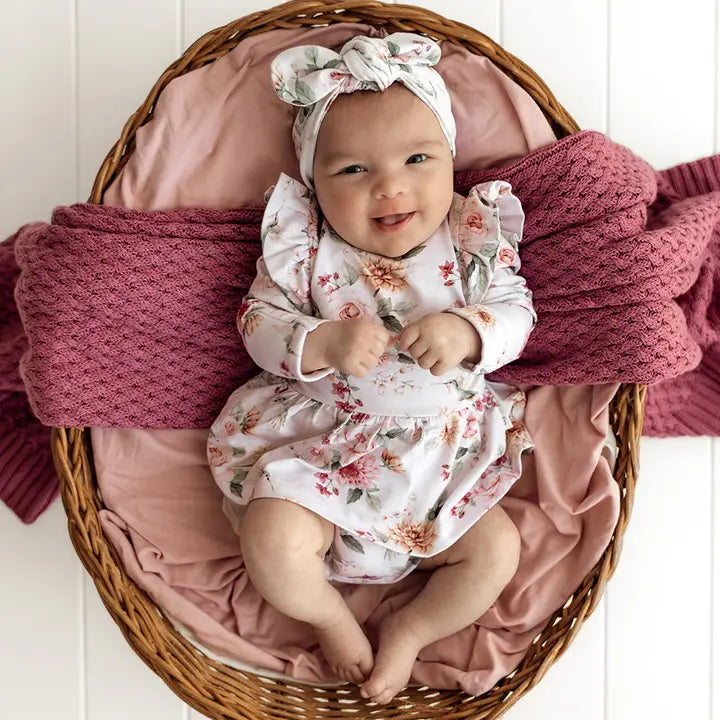 Snuggle Hunny Birds And Bloom Lomg Sleeve Organic Dress 00