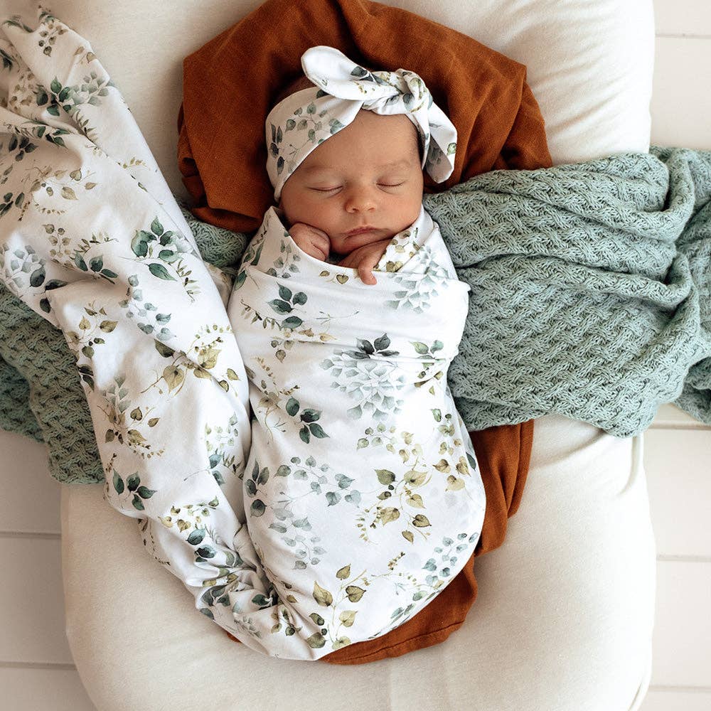 Eden Organic Jersey Wrap &amp; Topknot Set