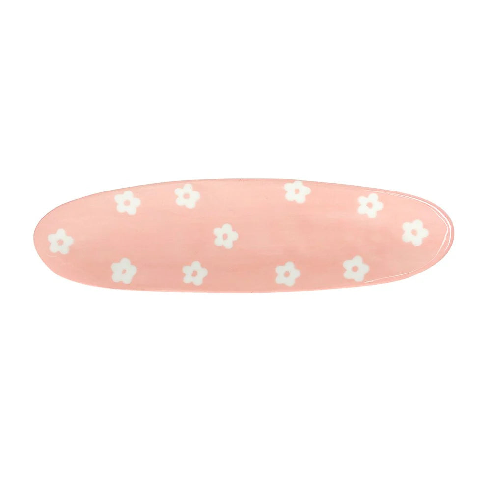 Ceramic tray Pink Flowers