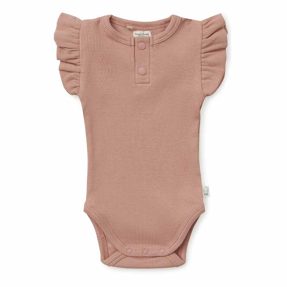 Rose Short Sleeve Organic Bodysuit: 3-6 Months (00)