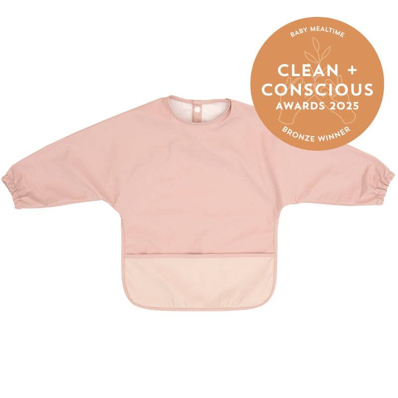 Recycled Long sleeve Bib - Two-tone Pink