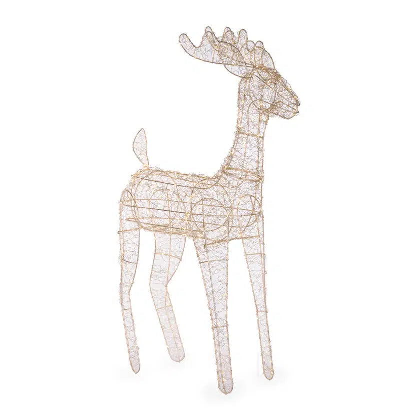 Holly and Ivy Gold  Illuminated Reindeer 80cm