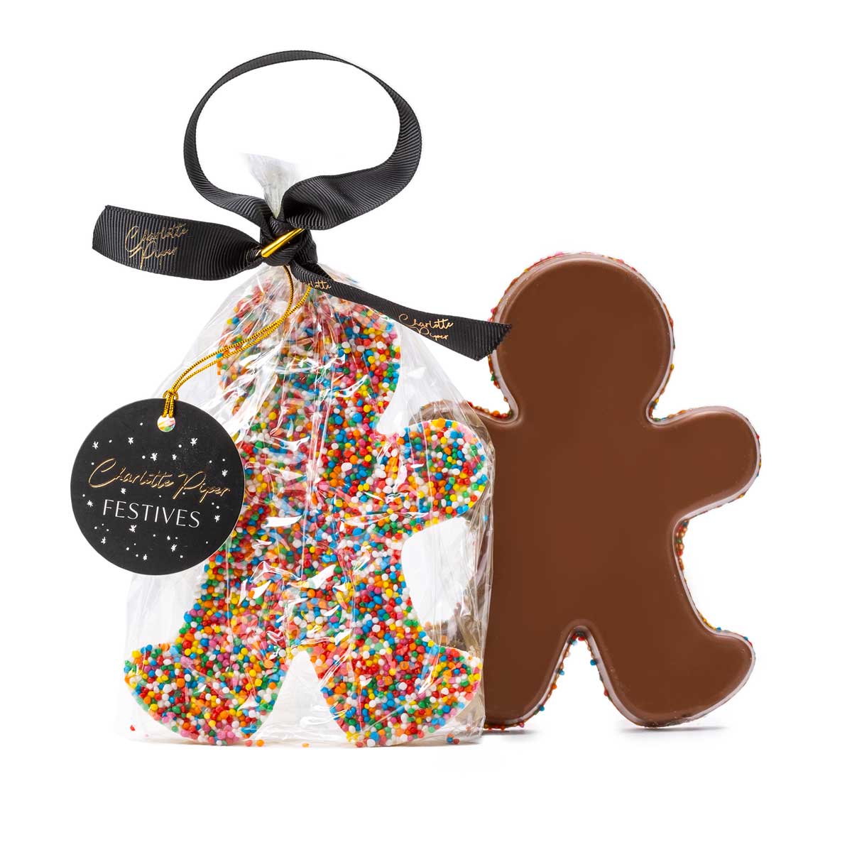 100g Sprinkle Gingerbread Man Milk Chocolate(12)