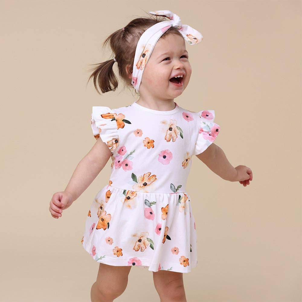 Poppy Short Sleeve Organic Dress: Size 1