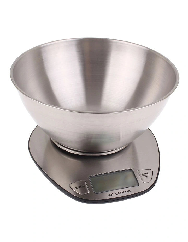 Acurite Digital Kitchen Scale & Removal Bowl Black