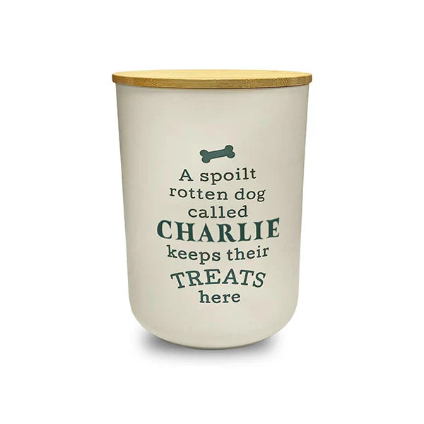 Dog Treat Jar Cream Charlie