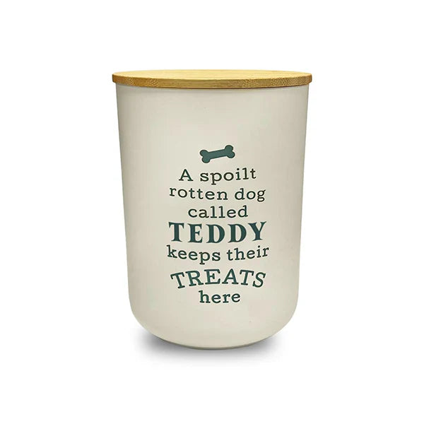 Dog Treat Jar Cream Teddy