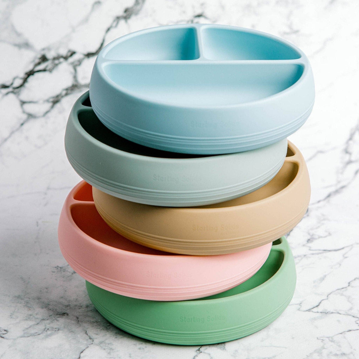 Suckie Scoop Divided Suction Plate: Biscoff