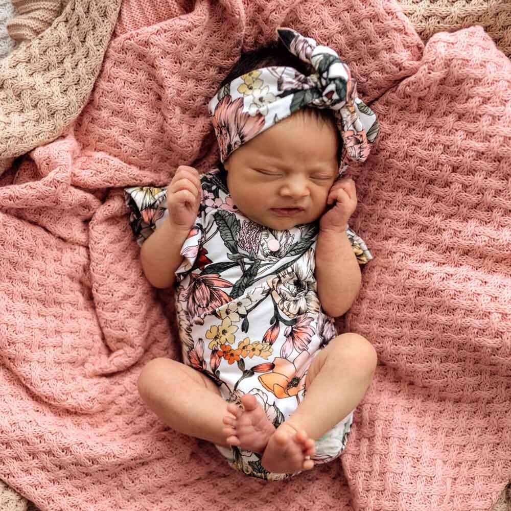 Australiana Short Sleeve Organic Bodysuit: Newborn (0000)