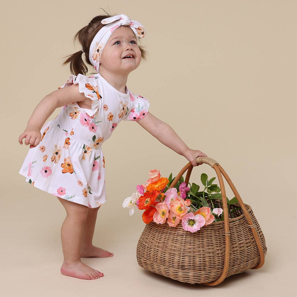Poppy Short Sleeve Organic Dress: Size 1
