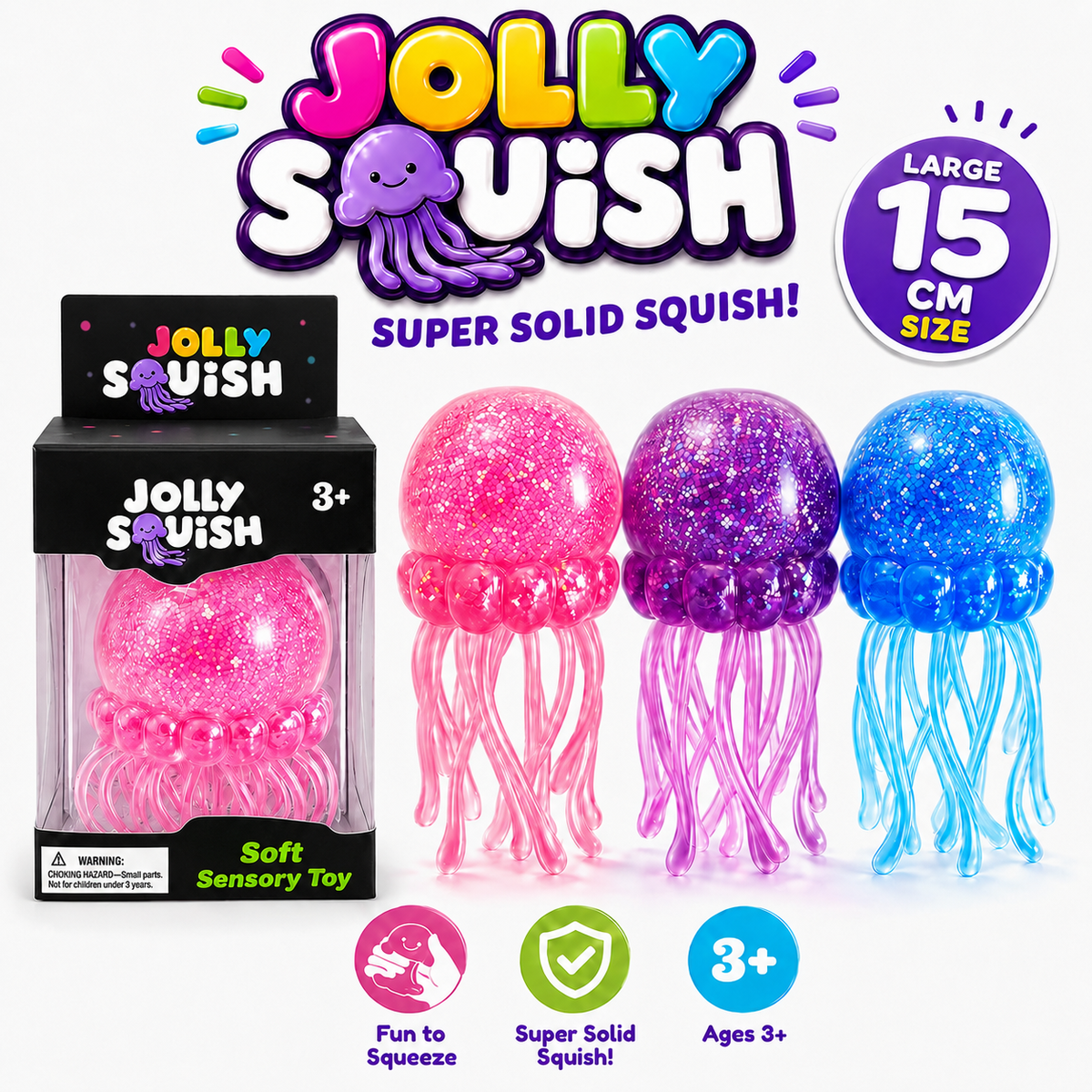12pk Glitter Heart Squeeze Squishy Toy Fidget Sensory Toy Dumpling bun: Heart
