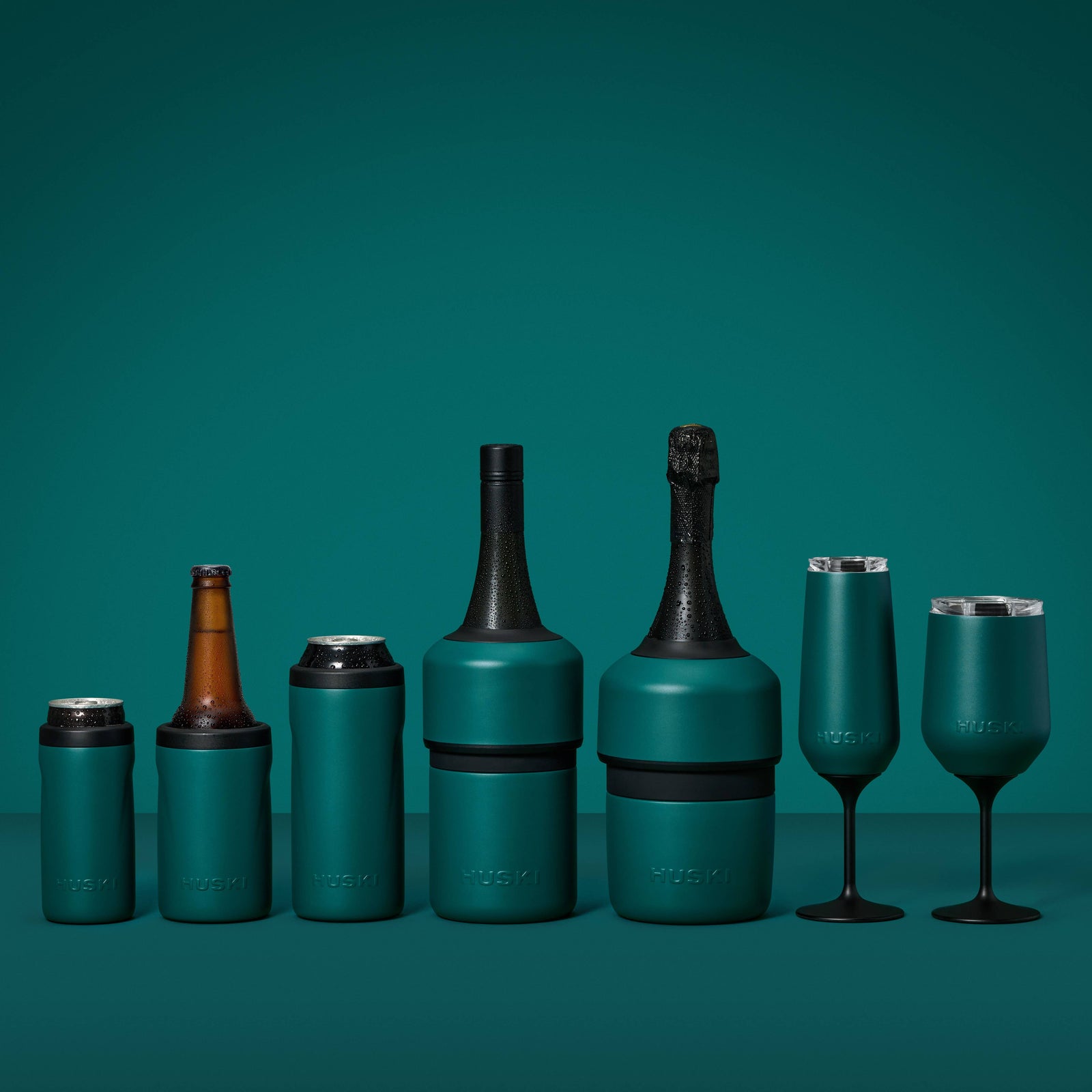 Huski Slim Can Cooler - Deep Teal (Limited Release)