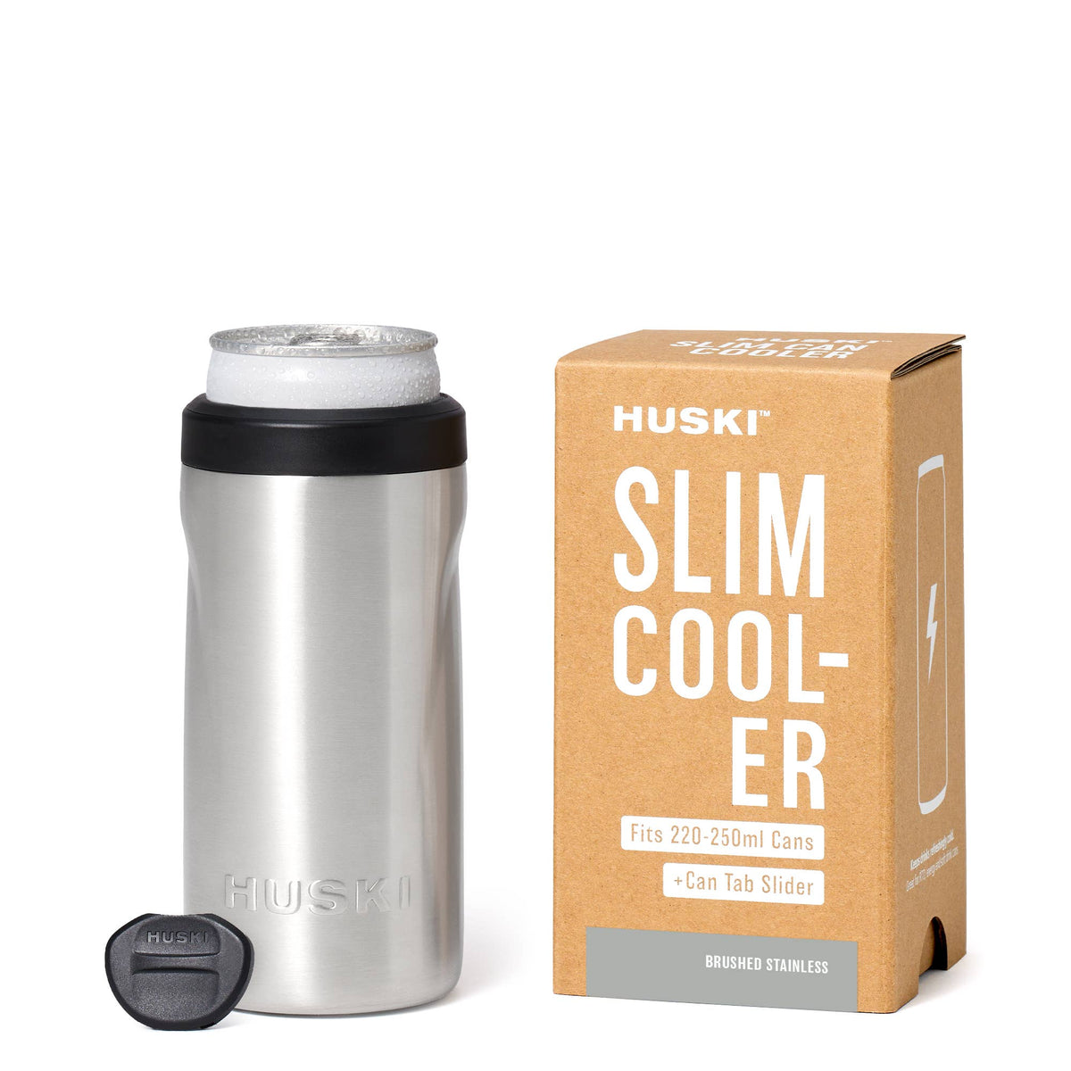 NEW: Huski Slim Can Cooler - Brushed Stainless