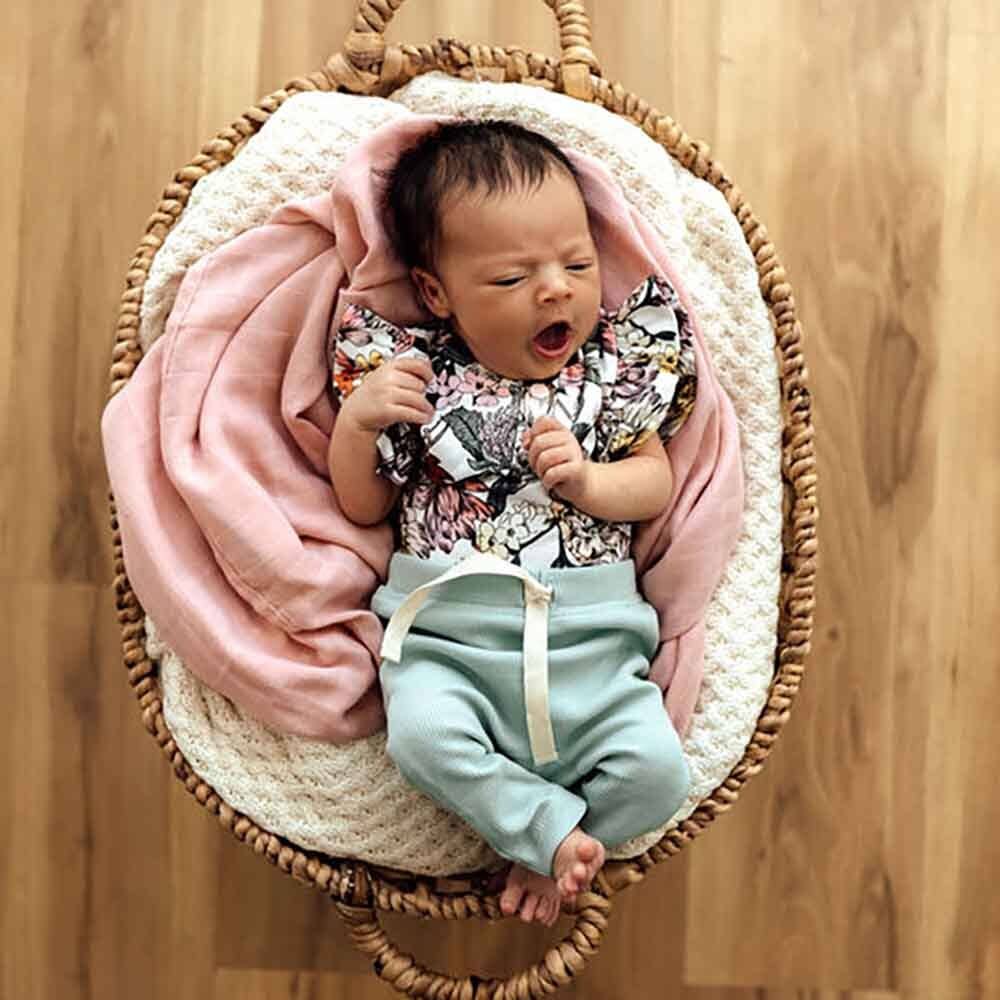 Australiana Short Sleeve Organic Bodysuit: Newborn (0000)