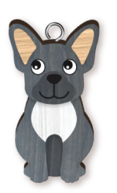 Handmade French BullDog Keyring