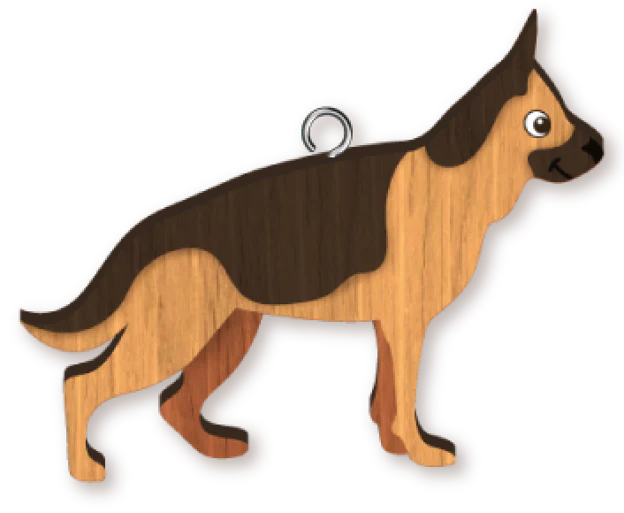 Handmade German Shepherd Keyring