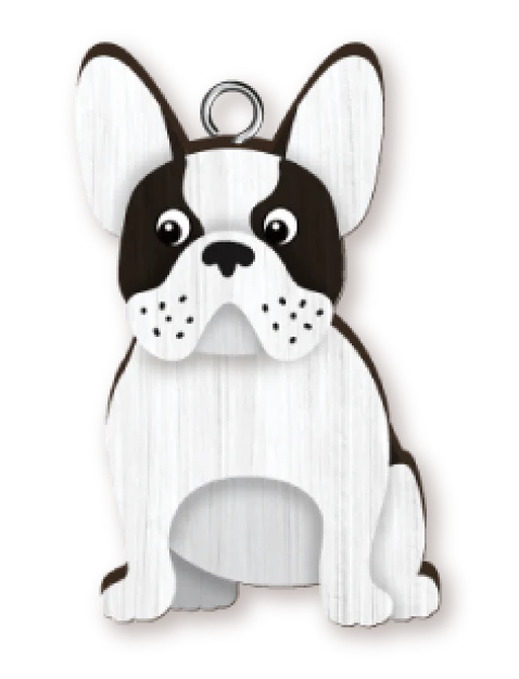 Handmade Bulldog Keyring