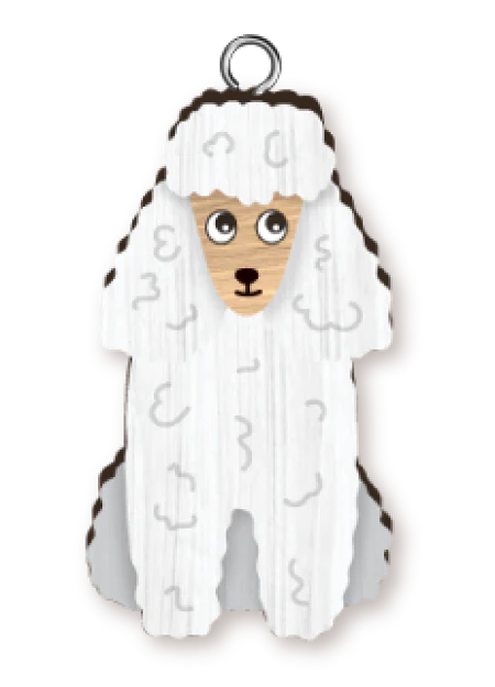 Handmade Poodle Keyring