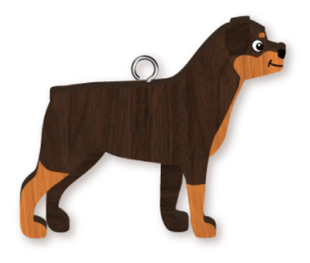 Handmade Rottweiller Keyring