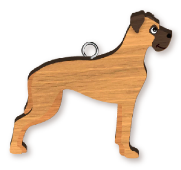 Handmade Great Dane Keyring