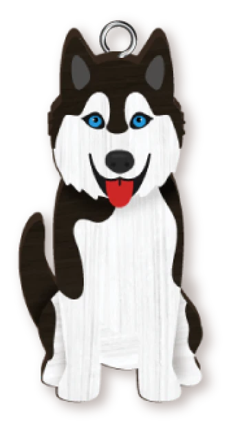 Handmade Husky Keyring