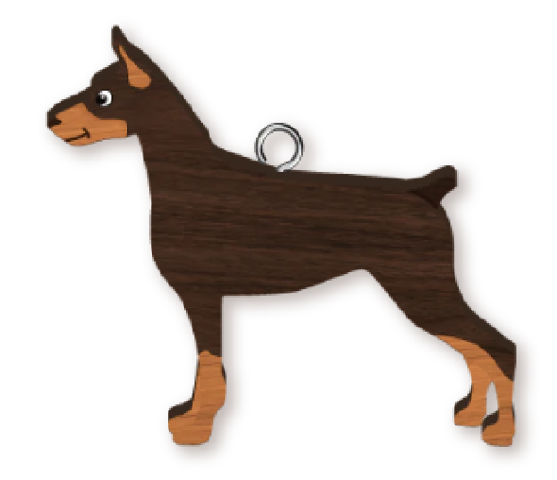 Handmade Doberman Keyring