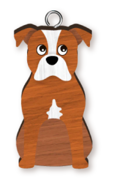 Handmade Staffy Keyring