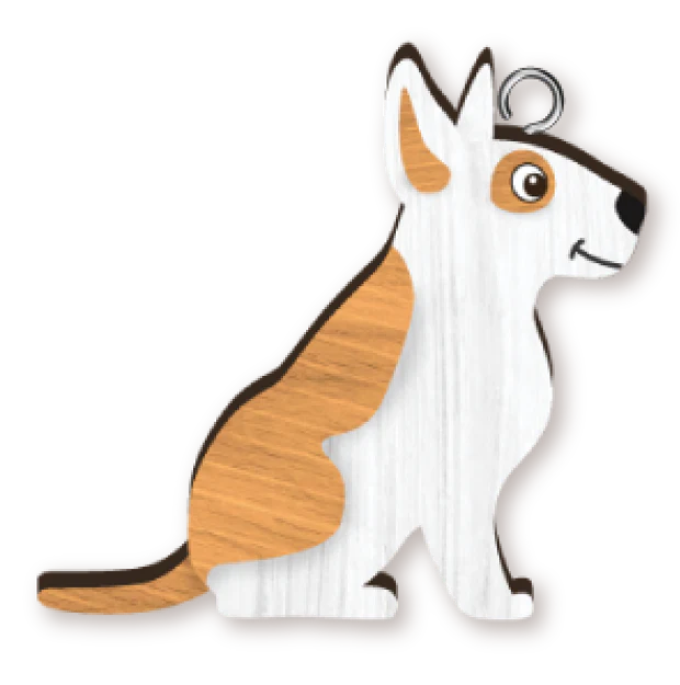 Handmade Bull Terrier Keyring