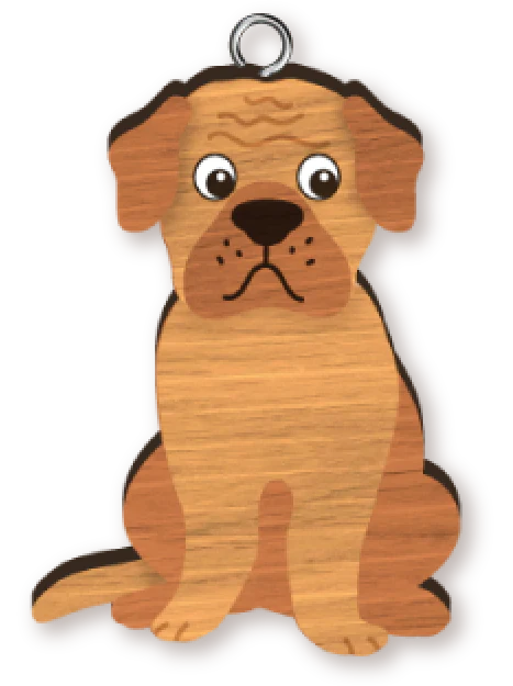 Handmade French Mastiff Keyring