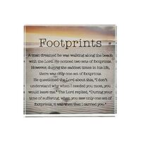 Foot Prints Crystal Block