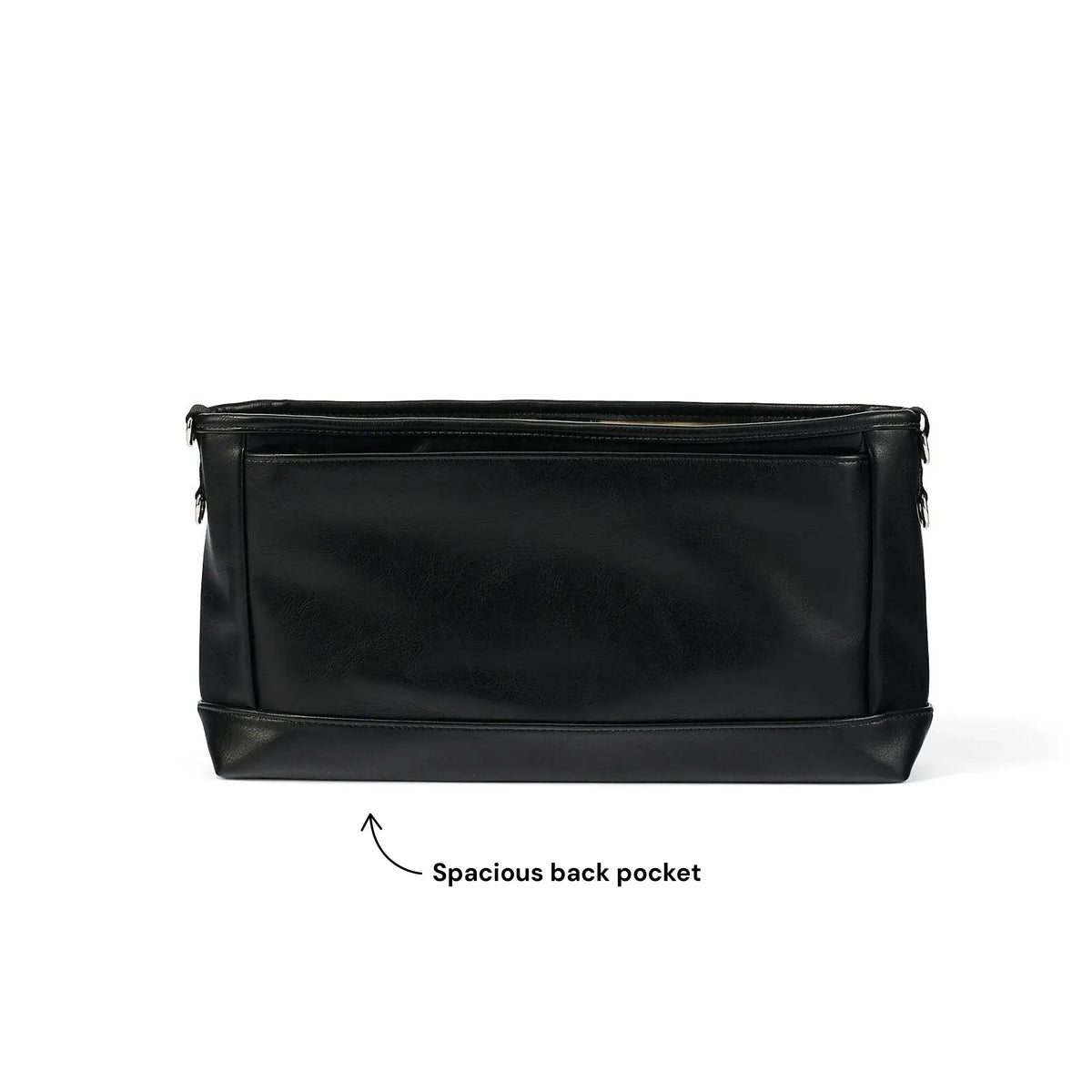 Signature Pram Caddy - Black Dimple Vegan Leather