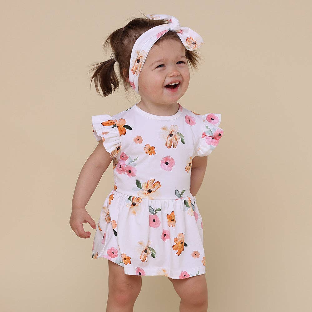 Poppy Short Sleeve Organic Dress: Size 1