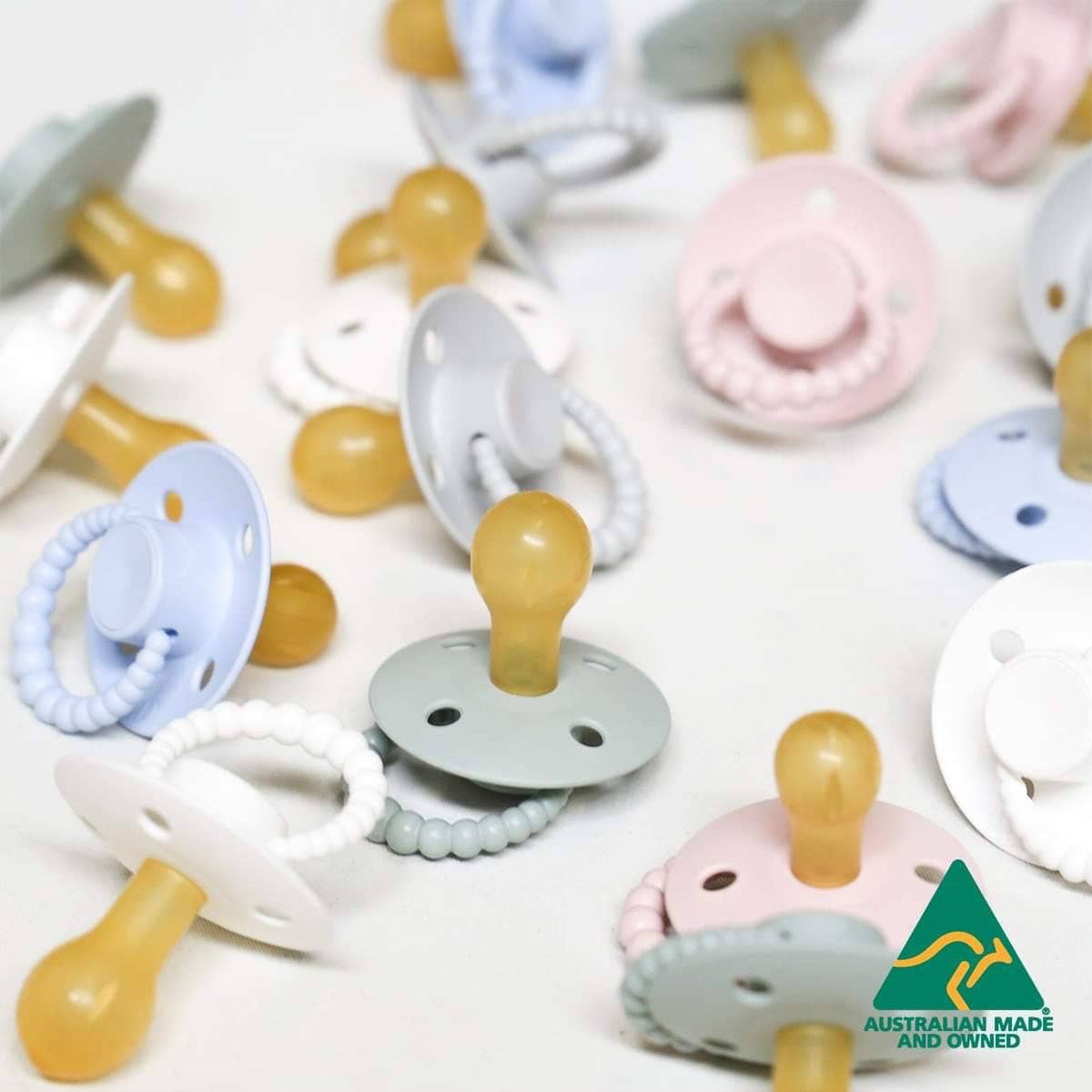 CMC 'Bubble' Dummies Sage + Almond: Size 3