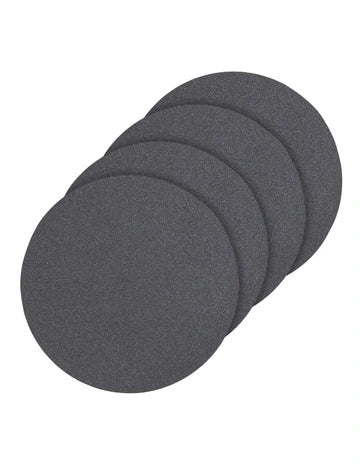 Ladelle Hugo Round Charcoal Vinyl Coaster 4pk