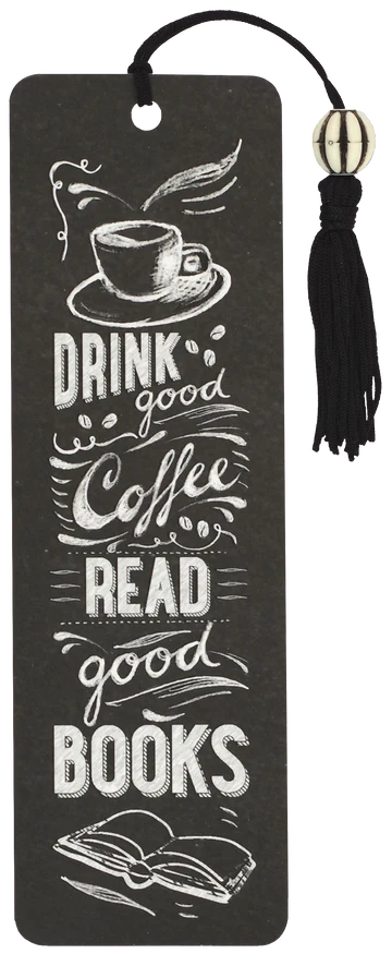 Beaded Bookmark Coffee and Books