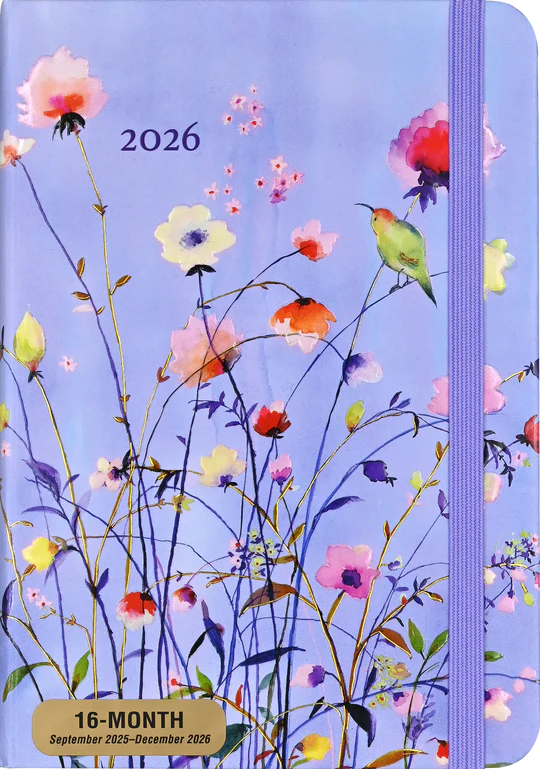 2026 Calendar Diary Lavender Wildflowers
