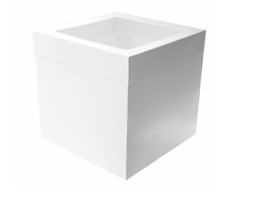 Mondo White Cake Box 12 Tall Square 14x14 nch