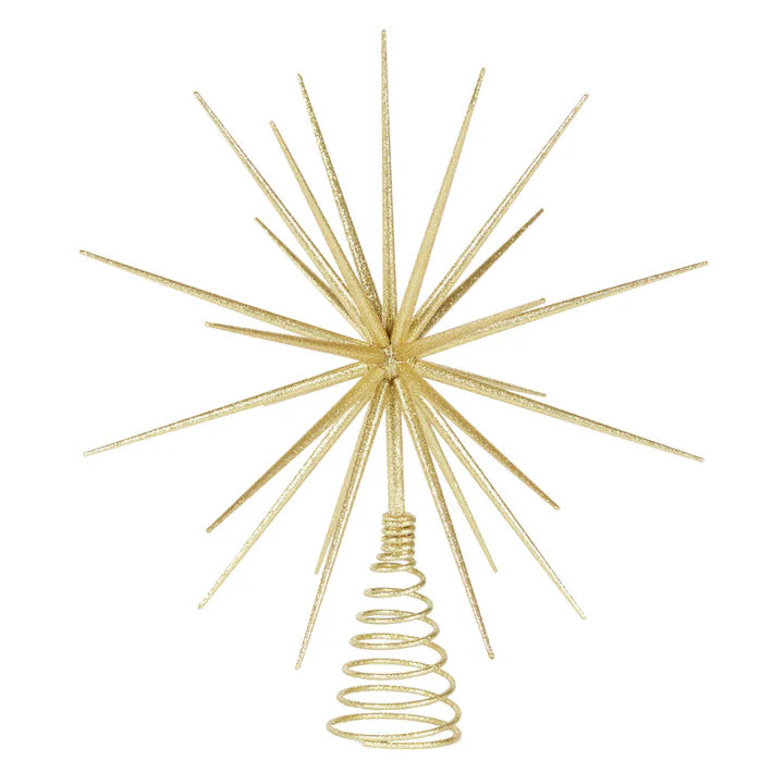 Holly Ivy 3D Starburst Tree Topper Gold