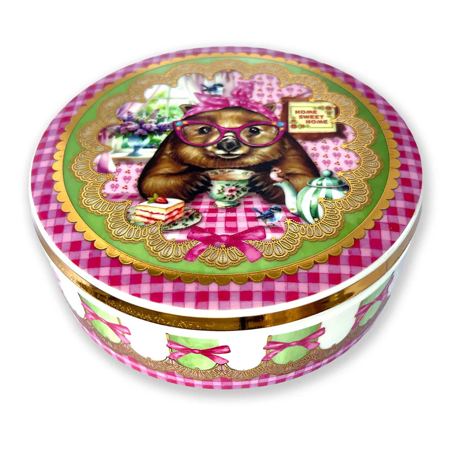 Lisa Pollock Ceramic Glam Jar With Lid Wonda Wombat